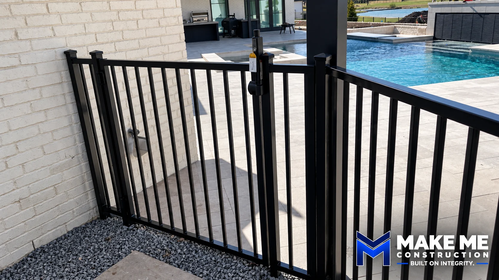 Poolside Metal Gate