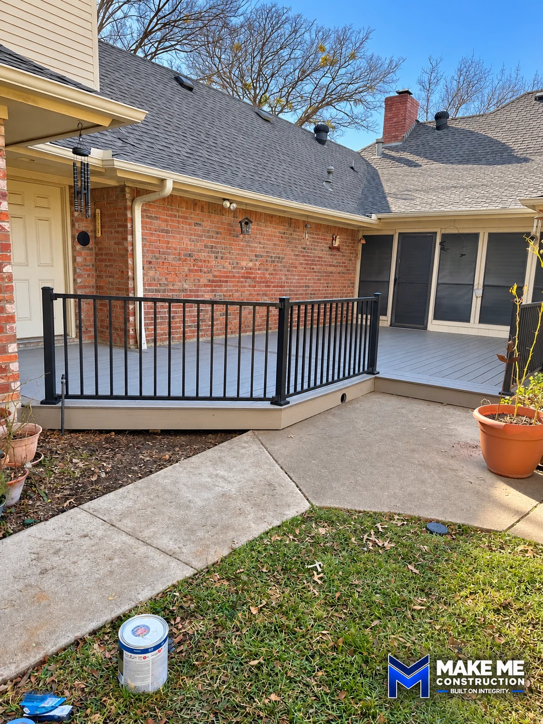 Trex Decking with Wrought Iron railings