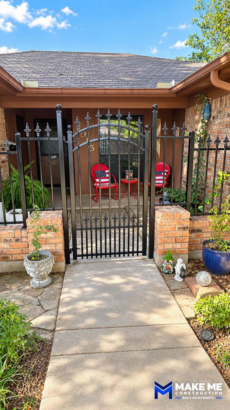 Arched Iron Entry Gate